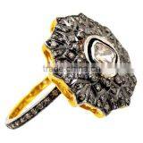 Pave Diamond Ring, Popular New Design Jewelry Collection, Rose Cut Diamond Ring, 14k Gold Ring Categories Gold Diamond Jewelry thumbnail-3