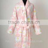 Women's beautiful polyester bathrobe