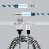 Hot-selling Phone Accessories Set Braided Usb Cable Plus Braided AUX Cable for IPhone Samsung thumbnail-2