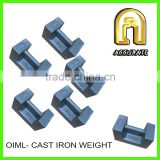 OIML M1 class test weight 1000kg 500kg 20kg cast iron weights, cast iron elevator weights