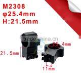 2pcs Rifle Tactical High Profile 25.4mm 1" Scope Rings 11mm Dovetail Rail Mount thumbnail-1