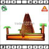 EN14960 Inflatable Rock Climbing Wall, Volcano n Jungle Theme Climbing