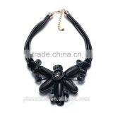 Europe and the United States Flowers Hand Woven Leather Necklace thumbnail-6