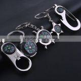 Metal Compass Bottle Opener Promotion Keychains