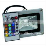 7-Color Outdoor Light With Remote (10W,95-265V) LED RGB Flood Light