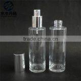 100ml Fancy Clear Cylinder Lotion Glass Bottle