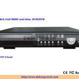 16ch D1 Realtime Recording DVR,p2p Cloud,HDMI DVR,2pcs SATA Port