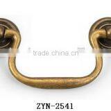 Vintage Zinc Alloy Antique Recessed Cabinet Handle With Antique Brass
