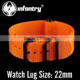 Infantry Sport Orange Zulu 22mm Nylon Fabric Watch Straps thumbnail-4