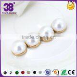 New design jewelry in gold plated Magnet Earrings white pearl clip earring