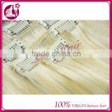 Best Quality Virgin Brazilian Hair Weaving Clip in Human Hair Extensions thumbnail-3