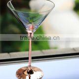 Delicate High Base Metal Handmade Whiskey Glass Cup Wendding thumbnail-1