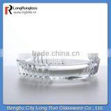LongRun 800g Popular Fashional Round Carved Glass Ashtray thumbnail-1