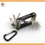 10Pcs Portable Aluminium Alloy Folding Hex Key Wrench Set