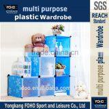 AL0024-6 DIY Blue Color Best Price China Spplier Plastic Assemble Badroom Bookcase