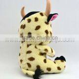 Stuffed White Dairy Cow&Educational Toys&round Mini Plush Cow thumbnail-2