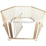 European Standard 6sides Folding Natural Color Wooden Baby Playpen thumbnail-1