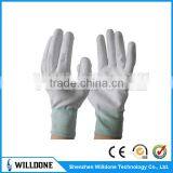 Esd Cleanroom Palm PU Gloves Nylon Gloves Antistatic