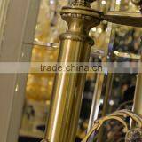 Antique Copper Clock With Crystal Column, 19th Century French Gilded Bronze Clock thumbnail-6