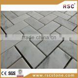 Herringbone Shaped Italy Carrara White Marble Mosaic Tile thumbnail-1