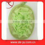 Oval Pad Green PE Mesh Natural Loofah Back Scrubber thumbnail-1