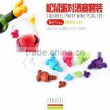 Cute Cartoon Shape Squirrel Party Wine Plug Set, Colorful Squirrel Bottle Stopper thumbnail-4