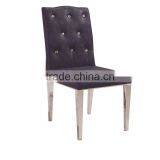 Simple Design Botton Decoration Stainless Stee Dining Chair thumbnail-2