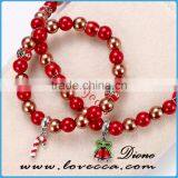 Promotion Christmas Gifts Imitation Pearls Christmas Beads Bracelet thumbnail-5