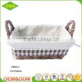 Custom China Best Sales Handmade Fabric Lining Cheap Wicker Bread Baskets for Supermarket Display thumbnail-1
