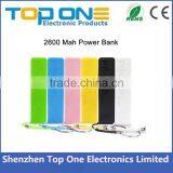 Good Gifts Items Full Capacity ABS Smart Power Bank 2600mah for Events thumbnail-1