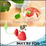 NBRSC Reuseable Silicone Strawberry Shape Tea Bag Filter Infuser Holder Strainer thumbnail-1