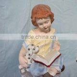 Fiberglass Garden Children Statue Decor thumbnail-3