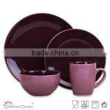 16pcs Round Shape Purple Dinnerware Set