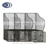 Wall Mount Metal Wire Mesh Storage Organizer With Drawers