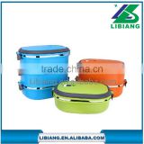 Wholesale three-layer stainless steel lunch box and practical messtin in three color