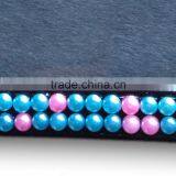 Pink/Blue Pearl Style ID Holder, High Quality Promotion Gift PU Leather Badge Holder With Crystal Gem Decoration thumbnail-3