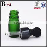5ml Frosted Green Small Glass Oil Bottle Wholesale With Big Head Dropper thumbnail-2