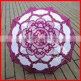 Fuschia Decorative Bella Lace Umbrella For Wedding thumbnail-5