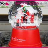Hot selling polyresin Christmas snow globe Christmas Santa snow globe