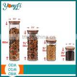 Kitchen Countertop and Bathroom Clear Glass Canister Jars Glass Candy Jar thumbnail-2