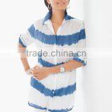 Women's Button up Long Sleeve Tie Dye Shirt thumbnail-1