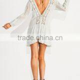 Sexy Girls Boho Star Crossed Backless V-neck Cotton Mini Dresses Names Of Ladies Dresses Night Dress Photos HSD5771 thumbnail-3