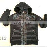 Hot Stock Man Hoody Quilted Jacket Faux Leather Jacket Men thumbnail-6