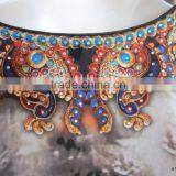 DIGITAL Print Crepe Silk Embellished Kaftan CAFTAN Tunic Poncho Blouse thumbnail-5