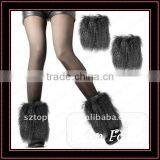 Faux Fur Lower Leg Ankle Warmer Boot Sleeves Cover thumbnail-1