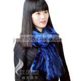 CX-S-19E 2017 Fashion Custom Scarf In Stock Knitted Mink Fur Scarf Women thumbnail-5