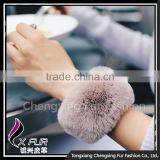 CX-A-06 Fashion Rex Rabbit Fur Slap On Fur Cuff / Bracelets thumbnail-1