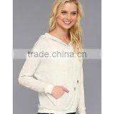 Spring Autumn Thin Bomber Straight Hem Thin Fleece Hoodie With Hooded and Front Big Pocker thumbnail-1