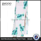 MGOO Top Quality Cheap Price Long Maxi Skirts For Women White Split With Block Print Ladies Skirts 15146B514 thumbnail-1