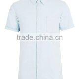White Denim Short Sleeve Casual Shirt thumbnail-4